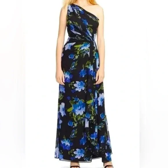 princess polly baby blue dress Ralph Lauren Black One Shoulder Dresses for Women for sale main image 1